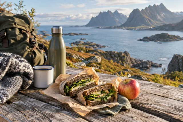 KI-Illustration: Lofoten mit kleinem Budget – alle Kosten einplanen