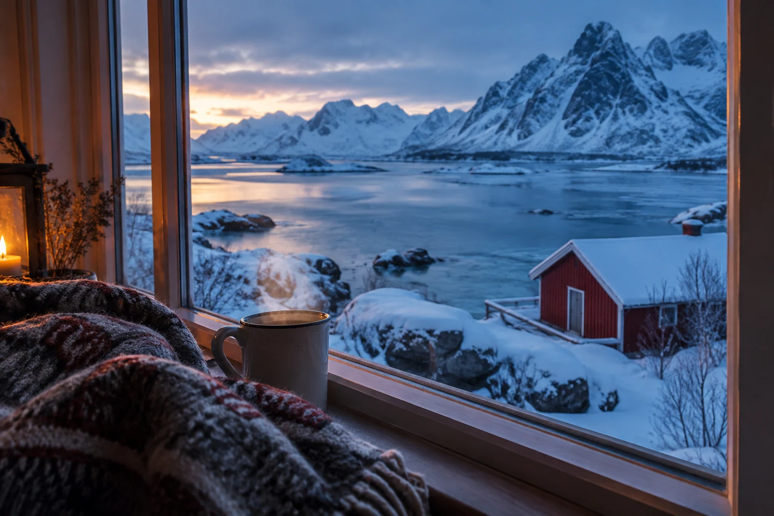 AI illustration: Lofoten in winter: plan the days as well as the northern lights